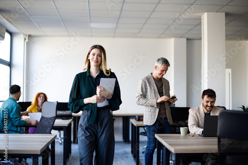 Successful businesswoman in the office.