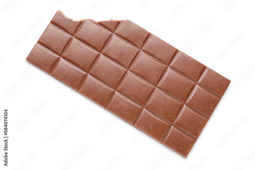 Delicious chocolate bar isolated on white background Delicious chocolate bar isolated on white background