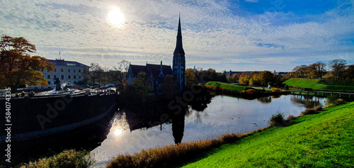 Photography panorama of the town