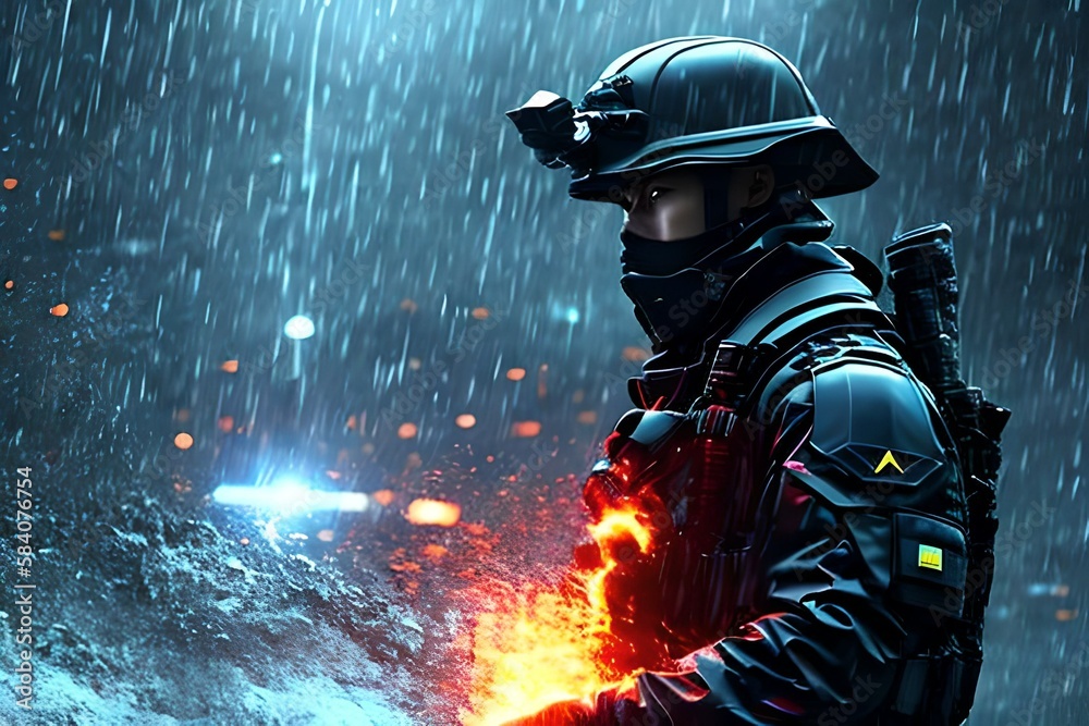 Fototapeta premium welder in action