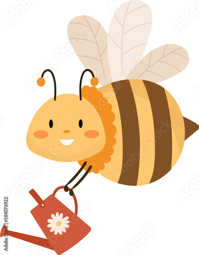 Flying Bee With Watering Can