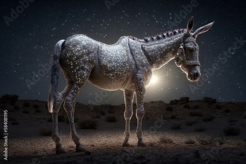 The Wondrous Trek of the Incredible Glittery-Donkey Generative AI