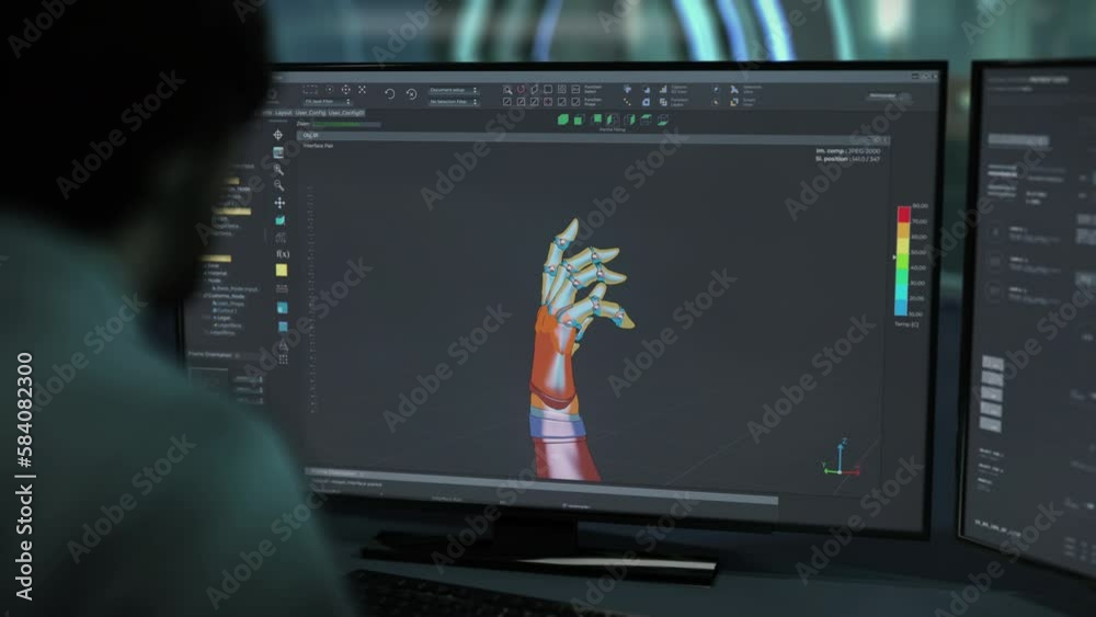 Specialist Uses 3d Modeling Software To Create Design Of Future Robotic Arm Innovative 3d 3144