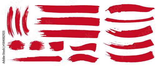 アナログタッチ素材：筆の質感　墨　インク　筆模様　波模様	
