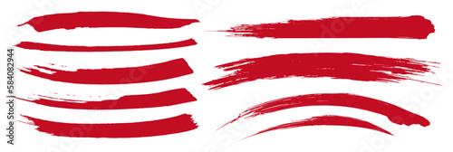 アナログタッチ素材：筆の質感　墨　インク　筆模様　波模様	
