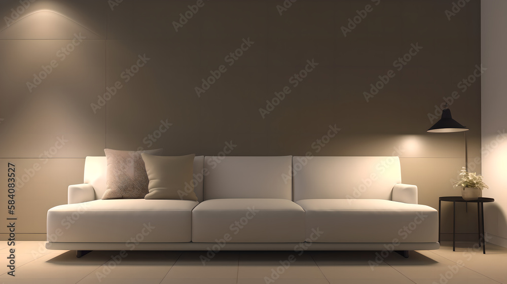 Empty Light Display Wall, 3d render modern room (ai generated) Empty Light Display Wall, 3d render modern room (ai generated)