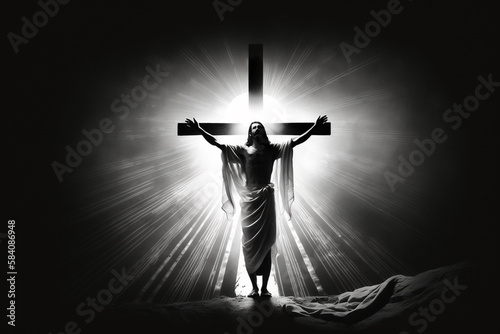 Jesus Christ the resurrection and the life. Generative AI