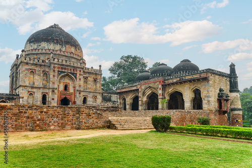 Awesome view of Bara Gumbad at Lodi Gardens, Delhi, India photo
