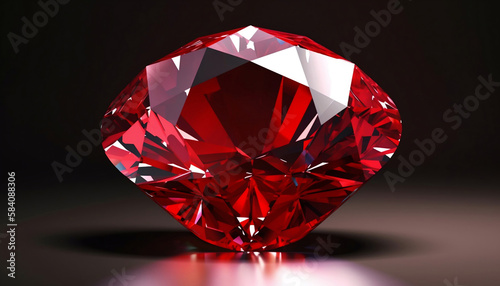 rich gift luxury red diamond carat  generative AI