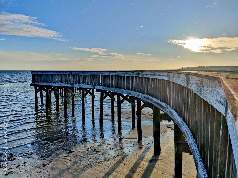 pier at sunset