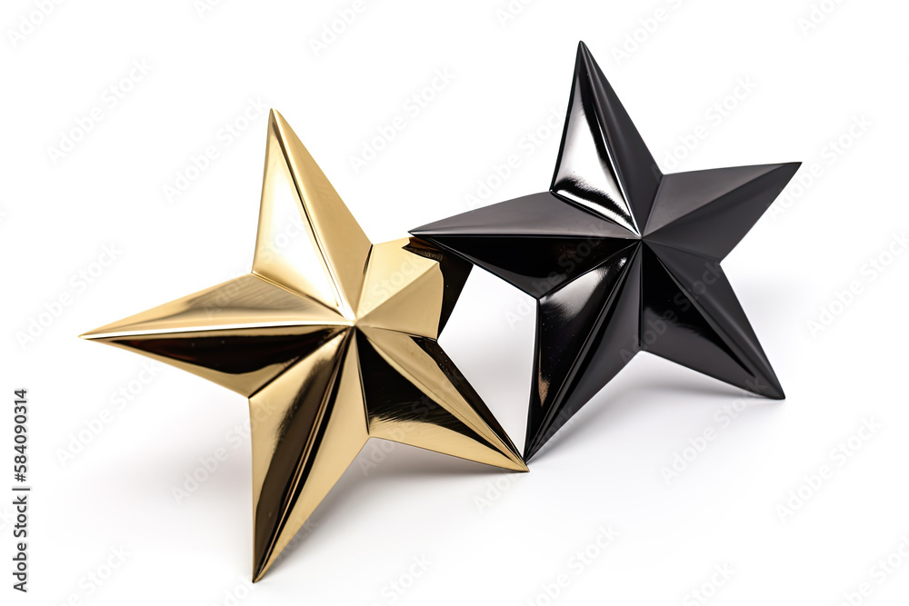 Golden and Black stars. Generative Ai. Decorative, festive, celebration, party.
Golden and Black stars. Generative Ai. Decorative, festive, celebration, party.