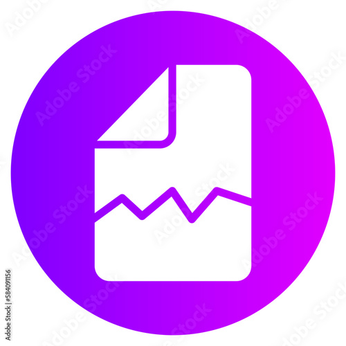 corrupted file gradient icon