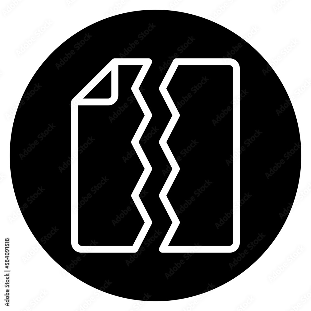 torn page glyph icon torn page glyph icon