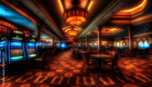 Fictional Portrait of an Old Casino with a Very Colorful Environment Generated by AI © Rodrigo