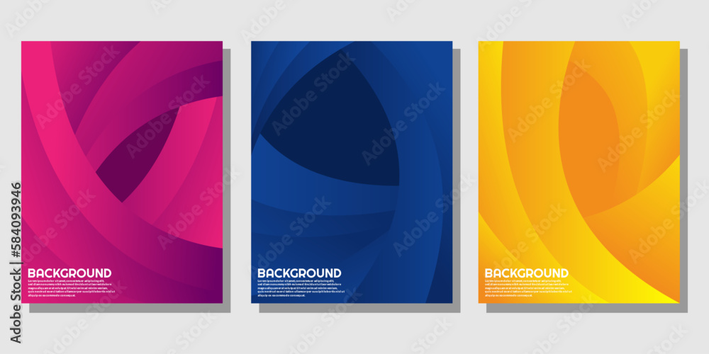  vector colorful abstract fluid geometric gradient background