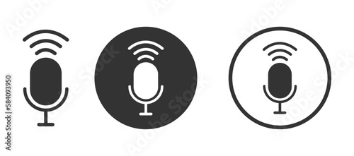 Voice control vector icons