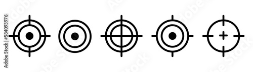 Target vector icons set