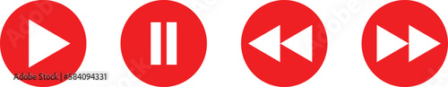 video or music player icon collection