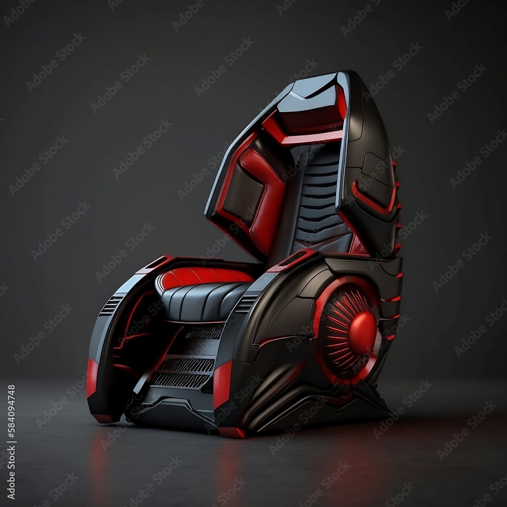 Red Gaming Chair Stock Illustration | Adobe Stock