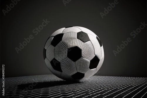 Soccer Ball in a White and Smoky Environment Generated by AI