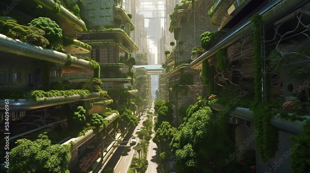 The Green Modern eco sustainable City: A Model of Sustainable Urban Living - Generative AI