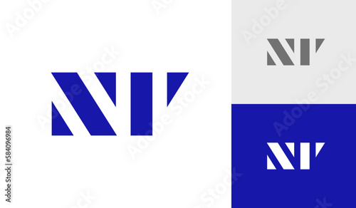 Letter NT initial monogram logo design vector
