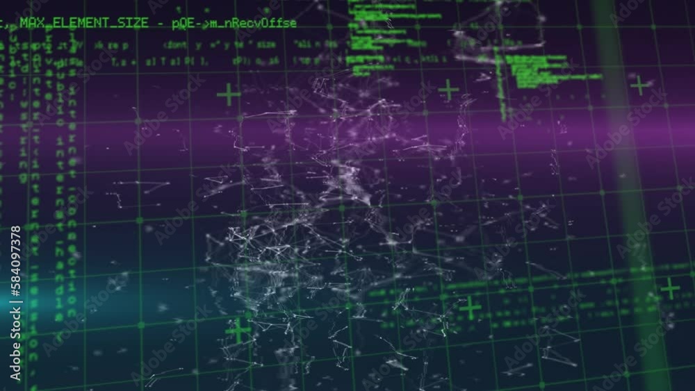 Animation of computing data processing over grid