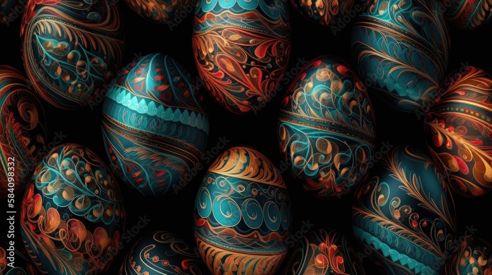 easter eggs pattern