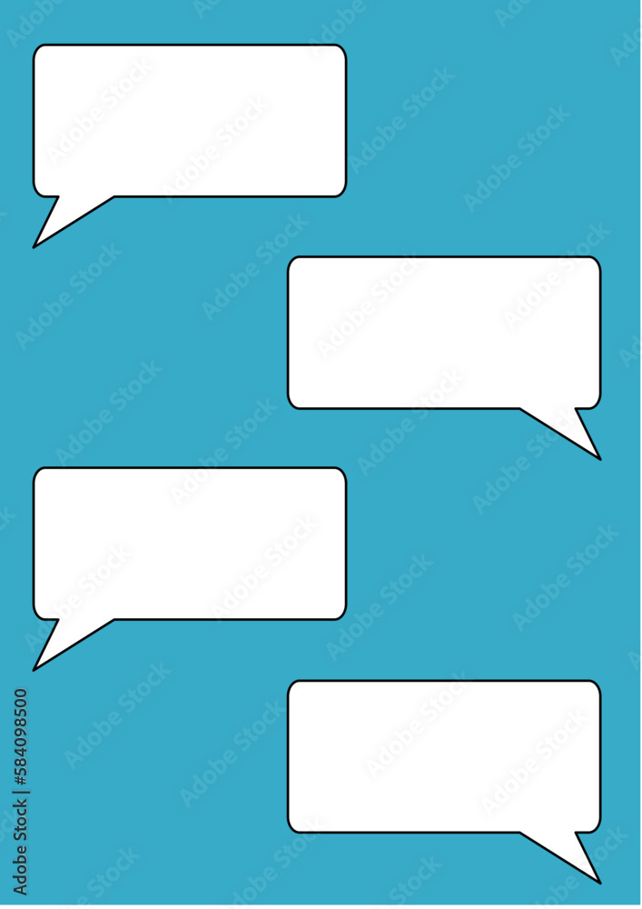 Chat balloons for conversation or meme template. Chat messages. Chat balloons for conversation or meme template. Chat messages.