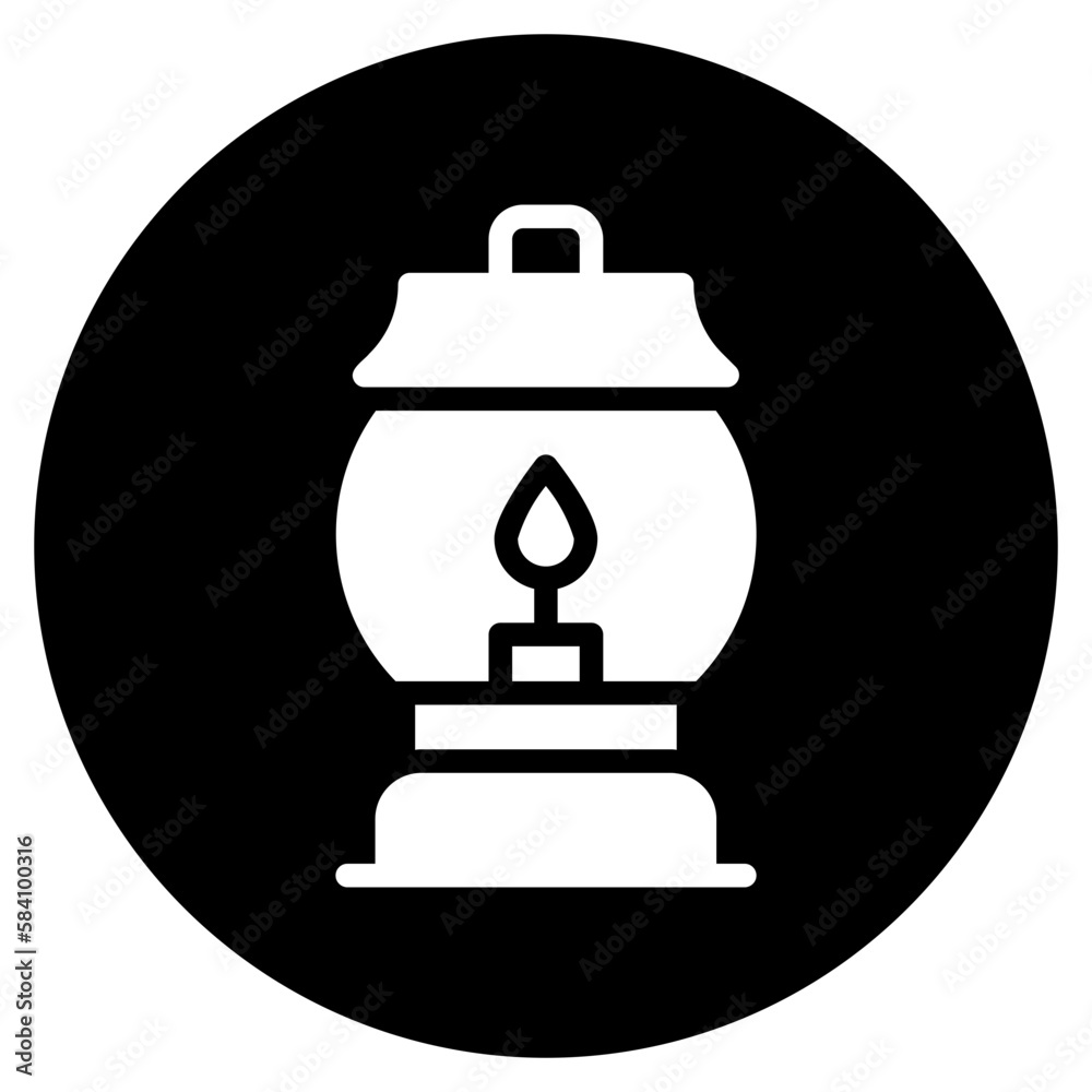 fire lamp glyph icon fire lamp glyph icon