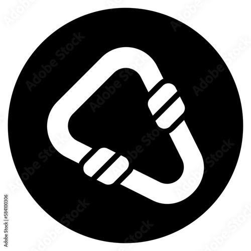 carabiner glyph icon