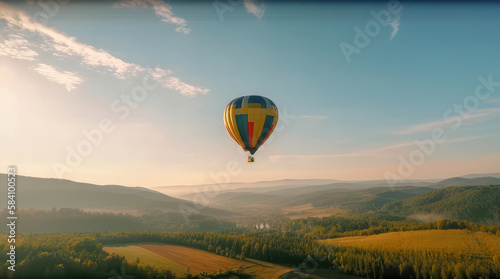 hot air balloon, AI generated