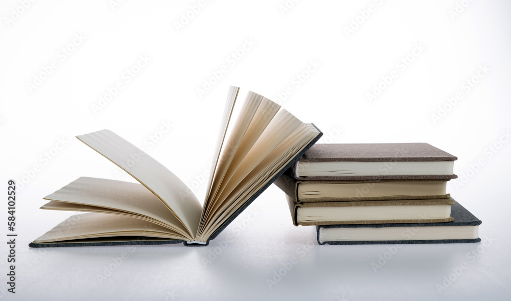 Stack of books on white background Stack of books on white background