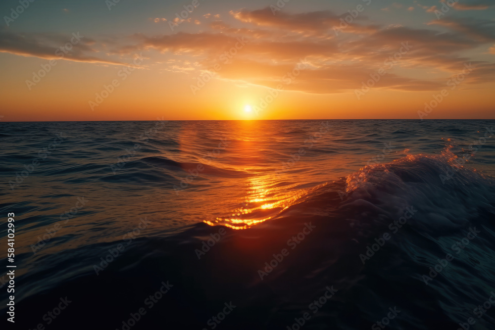 Ocean Sunset made with generative ai