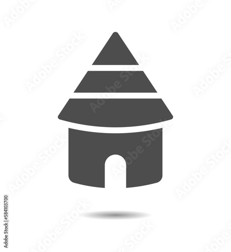 Mud hut vector icon