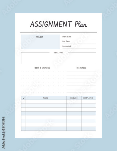 Assignment Plan Planner.