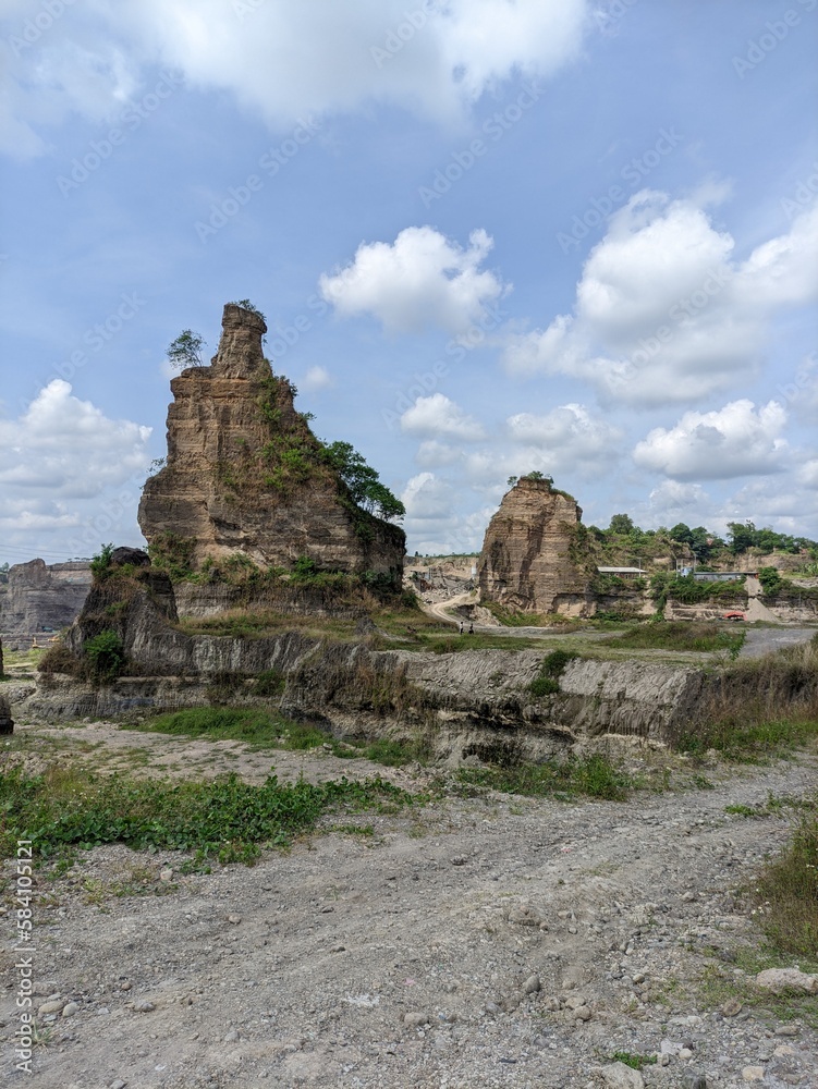 The location of a land mine for land expansion purposes in Indonesia which is popular as a tourist destination is called Brown Canyon Semarang

