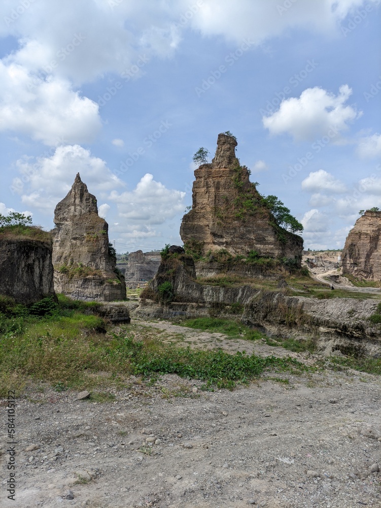 The location of a land mine for land expansion purposes in Indonesia which is popular as a tourist destination is called Brown Canyon Semarang

