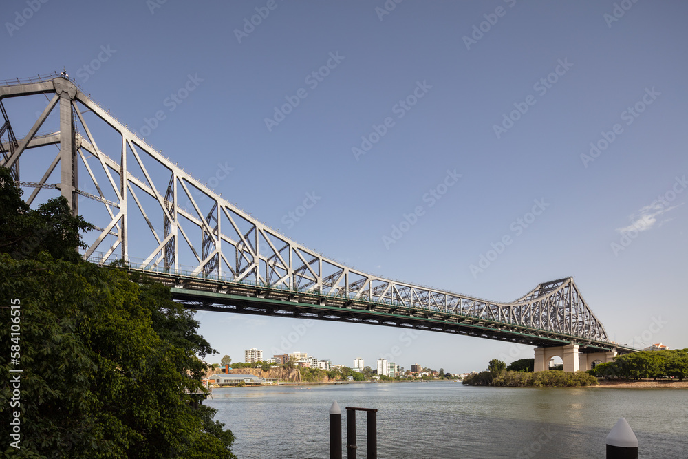 The Iconic Story Bridge on the Brisbane river in Queensland, Australia The Iconic Story Bridge on the Brisbane river in Queensland, Australia