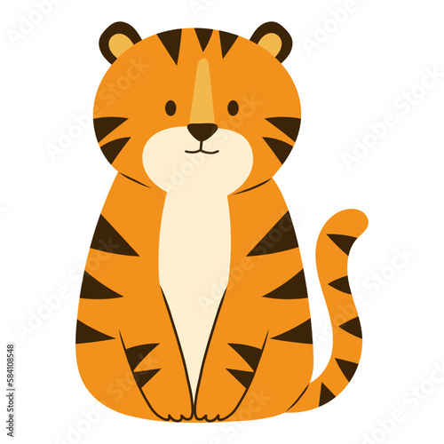 Photography tiger animal cartoon illustration