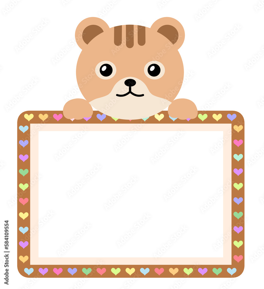 Fototapeta premium squirrel character frame, 다람쥐 캐릭터 프레임