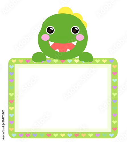 dinosaur character frame, 공룡 캐릭터 프레임