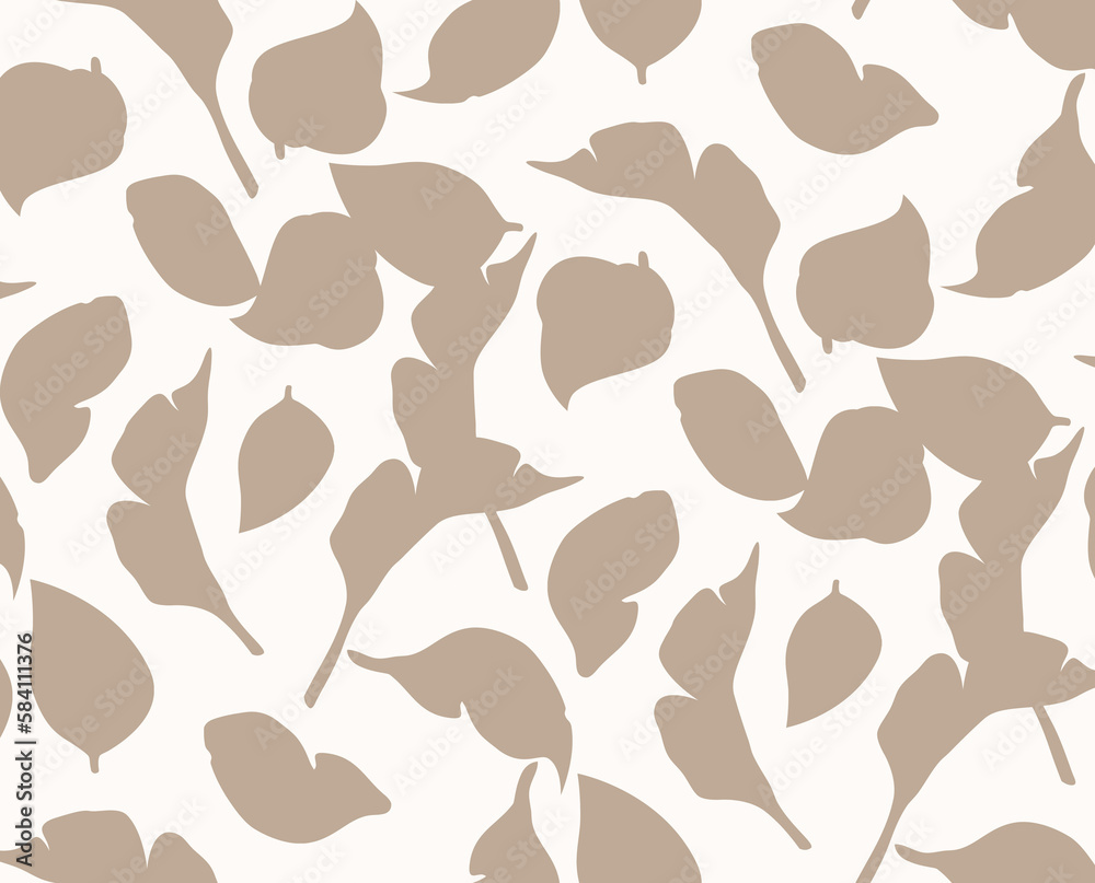 Seamless geometric leaves pattern. Modern soft print. Seamless geometric leaves pattern. Modern soft print.