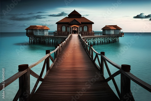 pier with the villa in the middlie © Ranne Winter