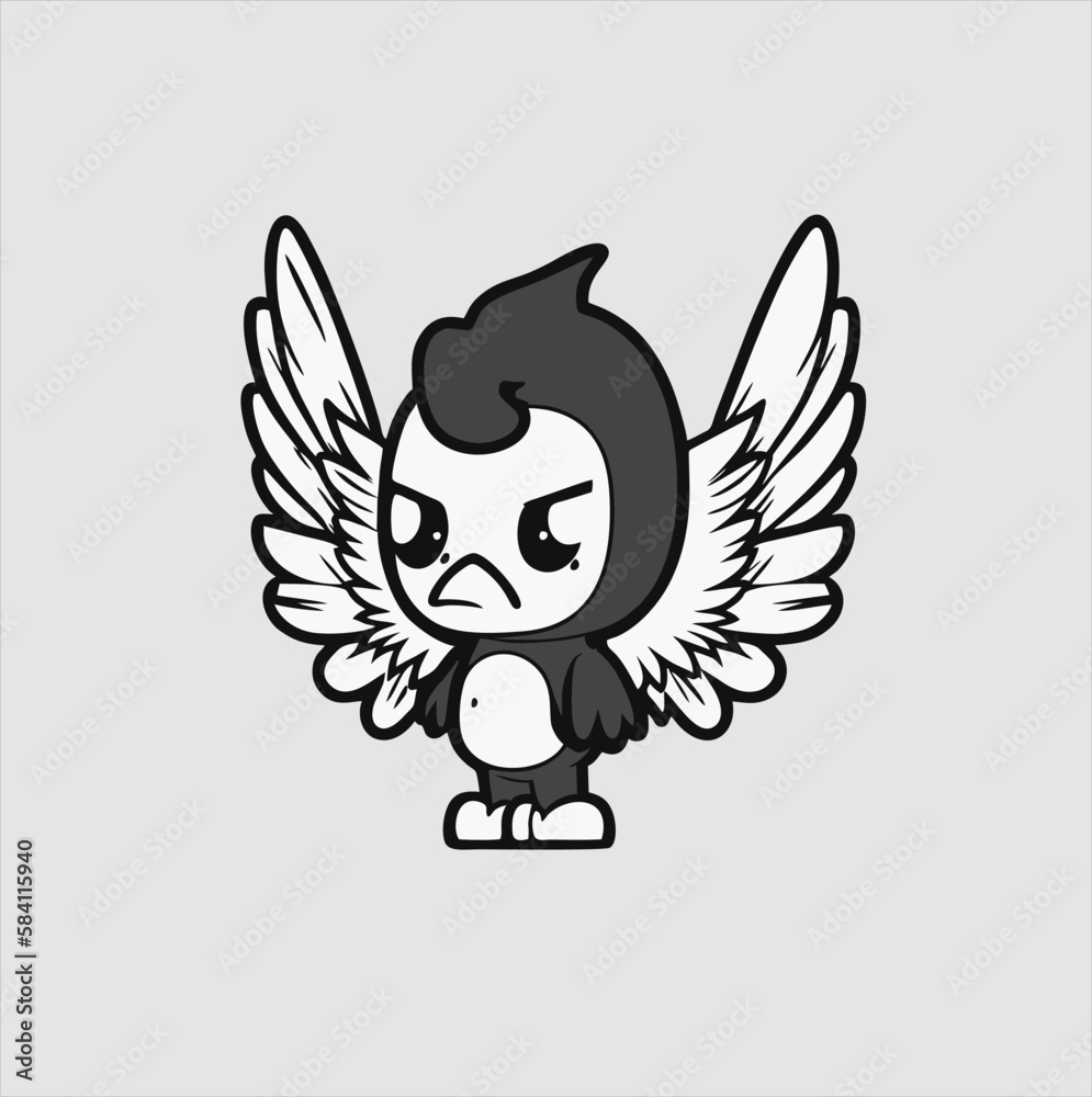 Obraz premium Cute chicken animal logo icon design, white background chicken animal icon illustration
