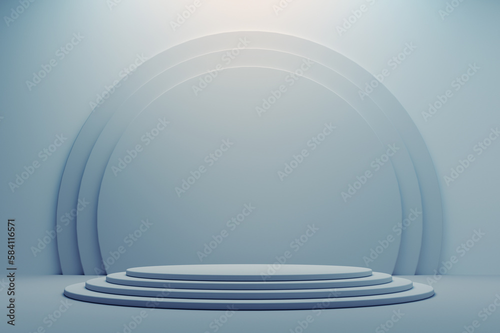 Obraz premium Blue product podium