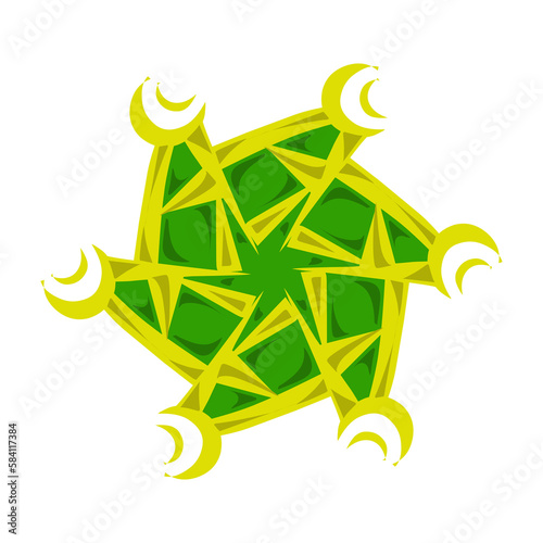 Green lantern ramadan theme illustration