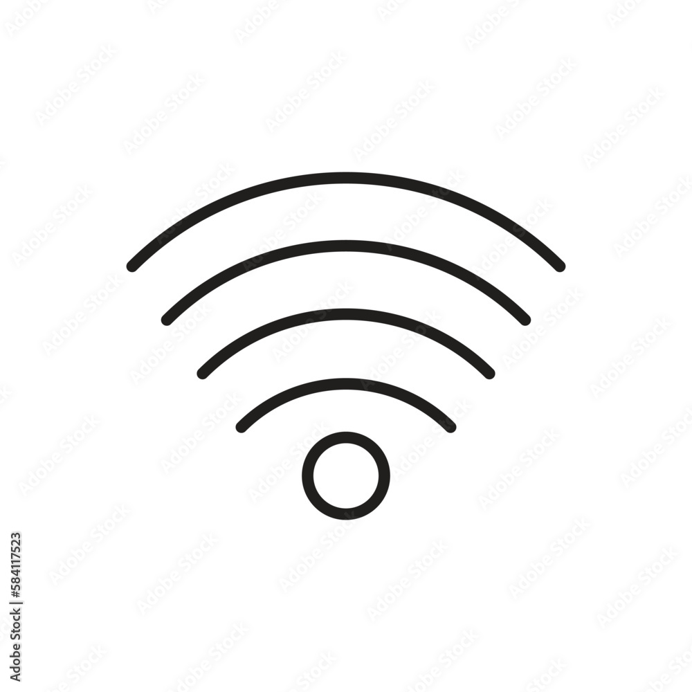 Editable Icon of Wi-fi, Vector illustration isolated on white background. using for Presentation, website or mobile app Editable Icon of Wi-fi, Vector illustration isolated on white background. using for Presentation, website or mobile app