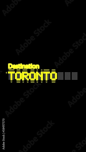 Pantalla de información de destinos internaciones: TORONTO photo