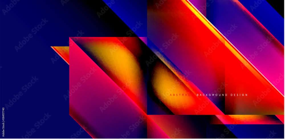 Fototapeta premium Dynamic bright lines abstract background, stripes with fluid colors, liquid gradients. Vector Illustration For Wallpaper, Banner, Background, Card, Book Illustration, landing page